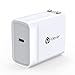 iClever USB Type-C with Power Delivery 30W USB Wall Charger Adapter for iPhone X/ 8/ 8 Plus, Apple 12’’ Macbook, Nintendo Switch, HuaWei Mate 10, Samsung Galaxy Note 8/ S8/ S8+, Pixel C and more