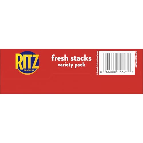 RITZ FRESH STACKS ORIGINAL, EVERYTHING, AND GARLIC BUTTER CRACKERS VARIETY PACK, TRAVEL SNACKS, 8.85 OZ (6 MULTI SNACK PACKS)