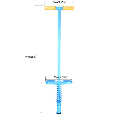Jinjin Pogo Sticks Hopping Toys Balance Sports Trainer Outdoor Sports Bouncing Rod for Ages 5 & Up 15kg-35kg / 33-77 pounds (Blue) - Thumbnail 7
