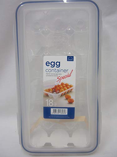 Lock & Lock Egg Multifunktionsbox Transportbox für 18 Eier, Transparent/Blau – Bild 5