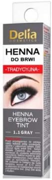 Delia Eyebrow HENNA Traditional Tint Dark Brown Black Graphite Eyelashes 2ml (Graphite/Gray)