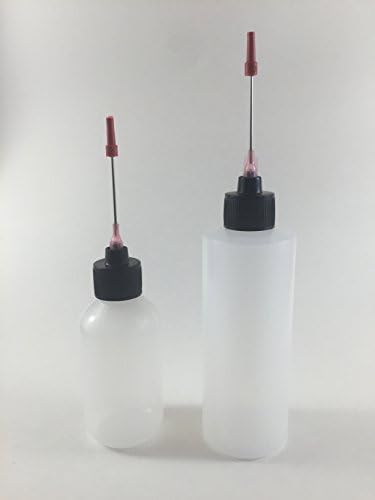 Plastic Squeeze Bottles 2oz, 4oz with 1.5 inch Stainless Steel Applicators