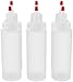 6-pack Plastic Squeeze Condiment Bottles - 8 Ounce with Red Tip Cap - Made in USA - Perfect for Ketchup, BBQ, Sauces, Syrup, Condiments, Dressings, Arts and Crafts - BPA-Free