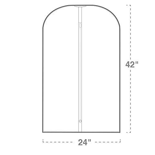 Titan Mall Suit Garment Bag for Storage or Travel Suit Covers 42inch with Clear Window Pack of 5 - Thumbnail 6
