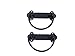 Trunk Chest Lifter Handle / Pull, Cast Iron, Black Powder Coat Finish, Handmade, Set of 2