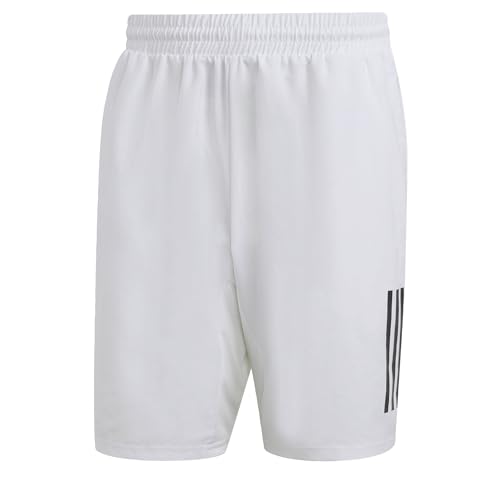 adidas Mens Club Stretch Woven Tennis Shorts, White, X-Small US