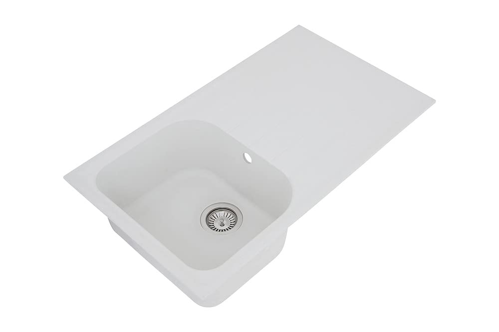 respekta by Schock ORLANDO86X50W Sink, White, 86 cm