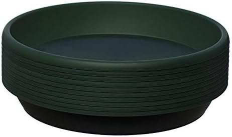 Home Garden Ornaments Coloured Plastic Plant Pot Saucer,Many Colours, Heavy Duty Sizes:12 cm,17cm,20 cm,24 cm,28 cm - 10 pack (17 cm, Deep Green)