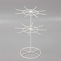 FeliciaJuan-hm Jewelry Stand Metal Jewelry Organizer Tower Necklace Tree Bracelet Display Stand W/Hairclip Holder Jewelry Stand Necklace Organizer (Color : White, Size : 2141CM)