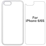 5X Sublimation Blank Cases Compatible with Apple iPhone 6/6S-Rubber-White-Blank Dye Cases and Inserts for Dye Sublimation/Phone Cover/Blank Printable Cases, Made by INNOSUB USA