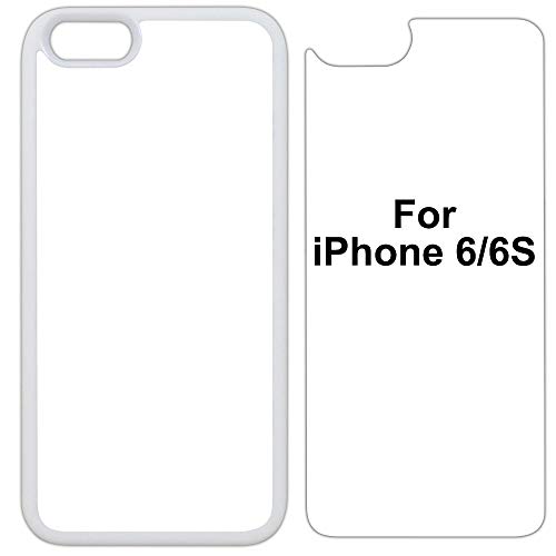 5X Sublimation Blank Cases Compatible with Apple iPhone 6/6S-Rubber-White-Blank Dye Cases and Inserts for Dye Sublimation/Phone Cover/Blank Printable Cases, Made by INNOSUB USA