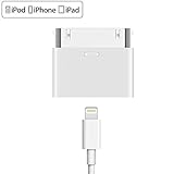 Lightning 8 Pin Female to 30 Pin Male Adapter for iPhone 4/4S iPod Touch 4, Works with Docking Stations to Charge Only, No Audio - White