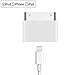 Lightning 8 Pin Female to 30 Pin Male Adapter for iPhone 4/4S iPod Touch 4, Works with Docking Stations to Charge Only, No Audio - White