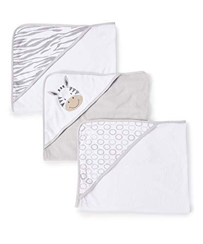 Spasilk Baby 3 Pack Soft Terry Hooded Towel Set for Newborn Boys and Girls, Gre…