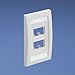 Panduit CFPE4EIY 1-Gang 4-Port Faceplate, Electric Ivory