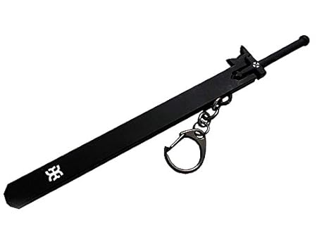 Sword Art Online Anime Kirito Schwarz Elucidator & Sheath Schlüssel Kette
