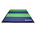 We Sell Mats 4 ft x 8 ft x 2 in Gymnastics Mat, Folding Tumbling Mat, Portable with Hook & Loop Fasteners, Lime Green / Blue