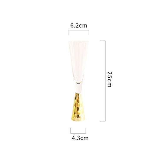 KJGHJ Weingläser aus Glas, goldfarben, Familienfeier, Champagnergläser, Bar, Whiskey, Cocktailgläser, Martinigläser… – Bild 3