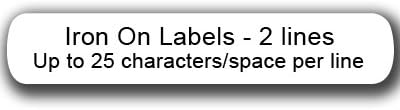 145 pc Iron On Name Labels White Personalize Your Way Your Choice of Ink Color 3/8" x 2 2 Lines of Print