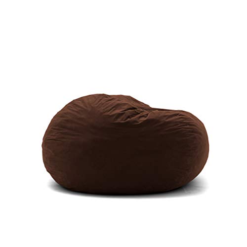 Big Joe Fuf Foam Filled Bean Bag Chair, Espresso Comfort Suede, XL