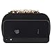 Fawziya Flower Purse With Rhinestones Velvet Clutch Evening Bags-Black
