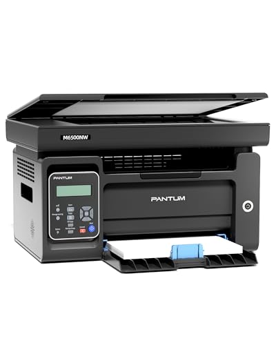 PANTUM M6500NW WiFi Multifunction Laser Printer, Duplex Manual in Black and White, 22 ppm, Ethernet, USB 2.0, Resolution 1200 x 1200 dpi, Print, Copy and Scan for Small Home Offices