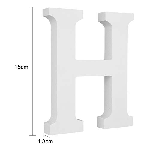Norbi Wooden Alphabet Letters Hanging Wall 26 Letters for Wedding Brithday Party Children Education Nursery Home Decoration (B) 15cm/6"(J) - Thumbnail 4