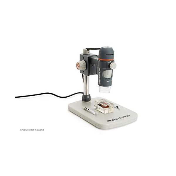 Celestron 44308 Handheld Digitalmikroskop Pro, 20- bis 200-fache Vergrößerung, Grau/Weiß – Bild 3