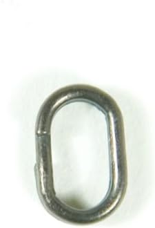 Lazer Sharp Oval Split Rings, 10 Piece (Black, Size-4)