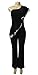 Mr.Seven Women's Sexy One Shoulder Ruffles High Waisted Long Wide Leg Jumpsuits Rompers