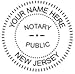 New Jersey Notary Seal Embosser, Pocket/Hand Model, 1-5/8