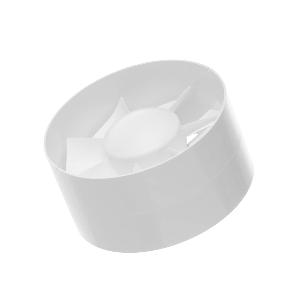 EUROPLAST Ø 150mm | 6 inch Round Pipe Fan - Bathroom Fan - Duct Fan - Plastic - White