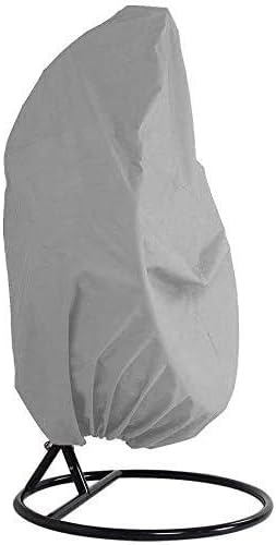 mychoose Patio Hanging Chair Cover Swinging Egg Chair Cover 210 D Oxford Durable Waterproof Garden Rattan Wicker Swing Chair Outdoor Furniture Cover Single(190x115cm)