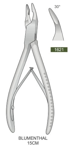 Blumenthal, 15CM, Curved 30Âº Bone Rongeur