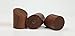 100% Natural Wooden Coat Hooks, Wall Mounted Single Wall Hook Rack, 2Pcs Decorative Craft Clothes Hooks (Black Walnut)