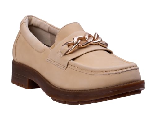 Revitalign Women's Laurel Loafer, Almond Leather, 8