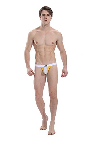 ARCITON Men's Sexy Low Rise Jock Strap Thong Pack of 7 US XS/with Tag S(Waist: 26"- 29") 7 Colors/Pack 4002DD