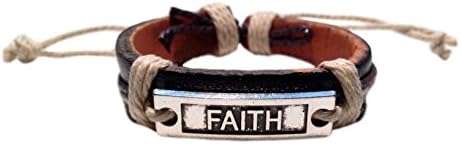 Inspirational 'Faith' Adjustable Tribal Bracelet