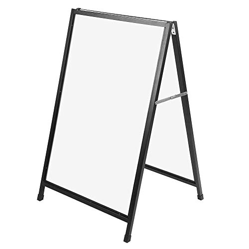 A-Frame Sidewalk Sign, Double-Side Poster Sandwich Board，Frame Poster Stand,Waterproof and Washable.Advertising Display Stand for Many Places Such As Bank, Restaurant, Bar, Station, Etc./US Send Good