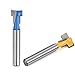 Bestgle 2Pcs T-Slot Cutter Router Bit Slotting Milling Woodworking Cutter for 3/8