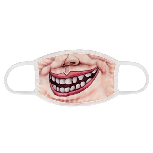 Fheaven Unisex Woman Winter Autumn Fun Anime Funny Expression Emotional Anti-Dust Warm Face Mask (A)