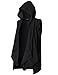 GIVON Mens Sleeveless Ruffle Shawl Collar Cardigan Lightweight Long Hooded Vest Sweater