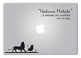 Lion King Hakuna Matata It Means No Worries Macbook Decal Vinyl Sticker Apple Mac Air Pro Retina Laptop sticker