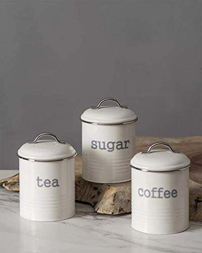 quirky tea coffee sugar jars