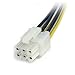 StarTech.com 6in PCI Express Power Splitter Cable - Power splitter - 6 pin PCIe power (M) to 6 pin PCIe power (F) - 5.9 in - yellow - PCIEXSPLIT6