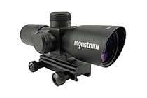 Monstrum Tactical 4x30 Ultra-Compact Rifle Scope with Illuminated Range Finder Reticle (Black)