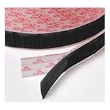 VELCRO 1001-AP-PSA/H Black Nylon Woven Fastening Tape, Hook Type, Pressure Sensitive Adhesive Back, 1/2