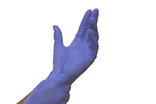 The Basic Nitrile Exam Gloves - Medical Grade, Powder Free, Latex Rubber Free, Disposable, Non Sterile, Food Safe, Textured, Indigo Color, Convenient Dispenser Pack of 100 Size L - Thumbnail 7