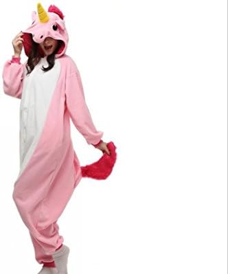 JIMINCI New Pajamas Anime Costume Adult Animal Onesie Unicorn Cosplay (S, Pink)