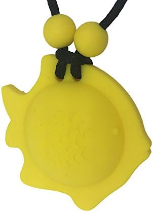 Golala BPA Free Food Grade Silicone Star Teething Necklace Baby Safe Silicone Mom Nursing Jewelry Necklace (Yellow)